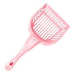 Coral Cat Litter Scoop with Reinforced Comfort Handle