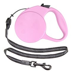 10-foot Pink Extra-Small Retractable Dog Leash
