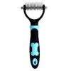 Stainless Pet Supplies Dogs Grooming Dematting Tools Massage Combs Brush-Azure