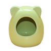 Pet Supplies Small Animals Habitat Decor Hamster House/Little Chinchilla Habitat/Ceramic Cottage 7.5x8CM (Yellow)