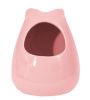 Pet Supplies Small Animals Habitat Decor Hamster House/Little Chinchilla Habitat/Ceramic Cottage 18x22CM (Pink)
