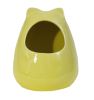 Pet Supplies Small Animals Habitat Decor Hamster House/Little Chinchilla Habitat/Ceramic Cottage 18x22CM (Yellow)