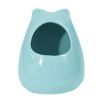 Pet Supplies Small Animals Habitat Decor Hamster House/Little Chinchilla Habitat/Ceramic Cottage 18x22CM (Blue)