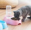 Dog Food Bowl Pet Bowl Dog Feeders Automatic Water Supply Feeding Bowls Pink