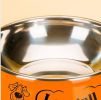 Dog Bowl Single Bowl Cat bowl Stainless Steel Dog Bowls Cat Food Bowls Orange