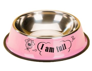 Dog Bowl Single Bowl Cat bowl Stainless Steel Dog Bowls Cat Food Bowls Pink