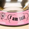 Dog Bowl Single Bowl Cat bowl Stainless Steel Dog Bowls Cat Food Bowls Pink