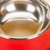 Dog Bowl Pet Supplies Cat Bowl Stainless Steel Dog Bowls Cat Food Bowls Red