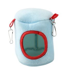 Cute Hamster Bed Small Pet Animals Bed Nest House, Habitat [Mini-Blue]