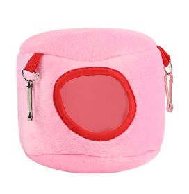 [Pink]Hamster Bed Small Pet Animals Bed Nest House, 4.3x4.3x3.9 inch