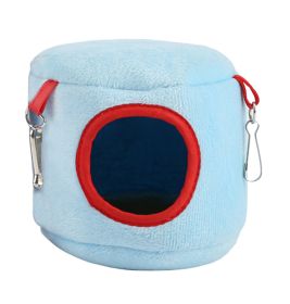 [Blue]Hamster Bed Small Pet Animals Bed Nest House, 4.3x4.3x3.9 inch