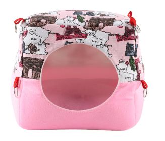 Hamster Bed Guinea Pig Bed Rabbit Cotton Nest House, Random Pattern-1