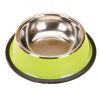 Stainless Steel Outdoors/Travel Feeding Tray Cat Food Bowl Dog Bowl, Green