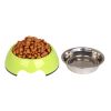 Separable Stainless Steel Dog Bowl Puppy Feeders Pet Bowl Feeding Tray, Yellow