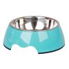 Separable Stainless Steel Pet Bowl Feeding Tray Dog Bowl Puppy Feeders, Blue