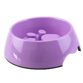 Eating Slowly Feeding Tray Dog Bowl Pet Bowl Puppy Feeders, Purple