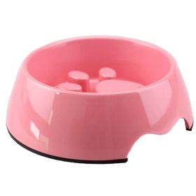 Eating Slowly Puppy Feeders Feeding Tray Dog Bowl Pet Bowl, Pink