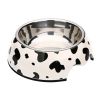 Lovely Cow Pattern Puppy Feeders Feeding Tray Dog Bowl Pet Bowl