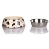 Lovely Cow Pattern Puppy Feeders Feeding Tray Dog Bowl Pet Bowl