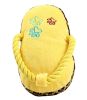 Creative Slipper Shaped Knot Rope Ball Chew Dog Puppy Toy Pet Chew Toy YELLOW