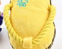 Creative Slipper Shaped Knot Rope Ball Chew Dog Puppy Toy Pet Chew Toy YELLOW