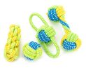 2 PCS Colorful Double Ball Knot Rope Pets Chew Toys Dogs Chew Toy 16x6cm