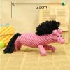 Set of 2 Knot Rope Dogs Toy Horse Pattern Pets Chew Toys, Random Color