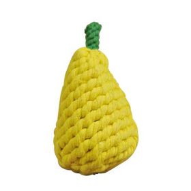 Set of 2 Pets Chew Toys for Dog Pear Pattern Knot Rope Toy 8.6 cm