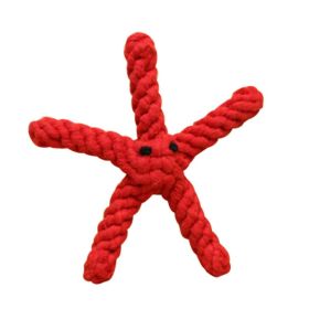 2 PCS Cotton Pets Chew Toys Knot Rope Dogs Toy (Starfish Pattern, 16cm)