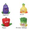 Set of 4 Pet Toys Vegetable Series--Durable Clean Teeth Chew Toy,Sounding Toy