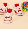 4 Pcs Fashion Breathable Mesh Pet Dog Puppy Shoes Boots RED, NO.2