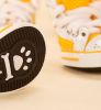 4 Pcs Fashion Breathable Mesh Pet Dog Puppy Shoes Boots YELLOW, NO.5