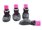 [Rose Dots] Non-slip Waterproof Adjustable Stretchy Dog Boot Pet Shoes(5#)