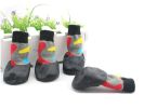 [Flower Color] Non-slip Waterproof Adjustable Stretchy Dog Boot Pet Shoes(5#)