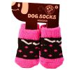 Pet Socks - Pet-Slip Bottom Pad Multicolor Variety Scratch Furniture--Black