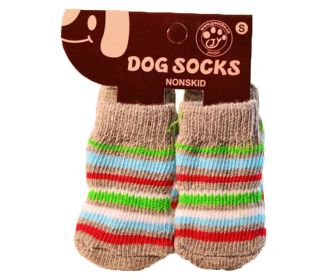 Pet Socks - Pet-Slip Bottom Pad Multicolor Variety Scratch Furniture--Stripes
