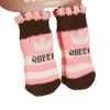 Pet Socks-Pet-Slip Bottom Pad Multicolor Variety Scratch Furniture--Pink Crown