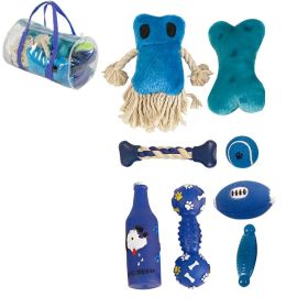 8 Piece Duffle Bag Pet Toy Set