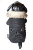 Buttoned 'Coast-Guard' Fashion Faux-Fur Collared Wool Pet Coat