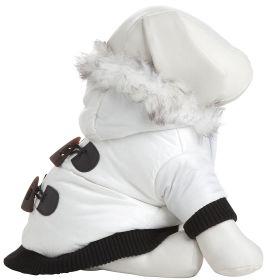 Aspen Winter-White Fashion Pet Parka Coat (size: small)