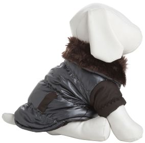 Ultra Fur 'Track-Collared' Metallic Pet Jacket (size: small)