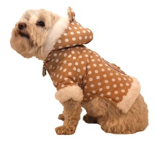 Polka-Dot Couture-Bow Pet Hoodie Sweater (size: medium)