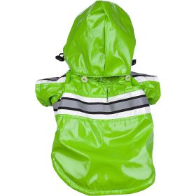 Reflecta-Glow Reflective Waterproof Adjustable Pvc Pet Raincoat (size: medium)