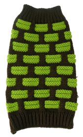 Fashion Weaved Heavy Knit Designer Ribbed Turtle Neck Dog Sweater (size: small)