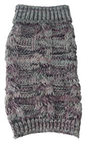 Royal Bark Heavy Cable Knitted Designer Fashion Dog Sweater (size: small)
