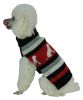 Dog Patterned Stripe Fashion Ribbed Turtle Neck Pet Sweater