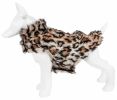 Pet Life  Luxe 'Lab-Pard' Dazzling Leopard Patterned Mink Fur Dog Coat Jacket