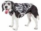 Pet Life  Luxe 'Paw Dropping' Designer Gray-Scale Tiger Pattern Mink Fur Dog Coat Jacket