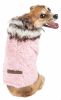 Pet Life  Luxe 'Pinkachew' Charming Designer Mink Fur Dog Coat Jacket