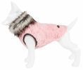 Pet Life  Luxe 'Pinkachew' Charming Designer Mink Fur Dog Coat Jacket